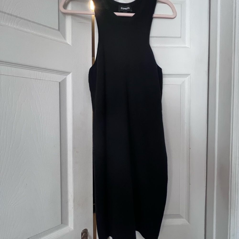 Express Black Backless Dress